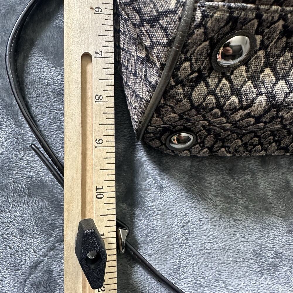 Coach Taylor Python Satchel Shoulder Handbag Gunm… - image 8